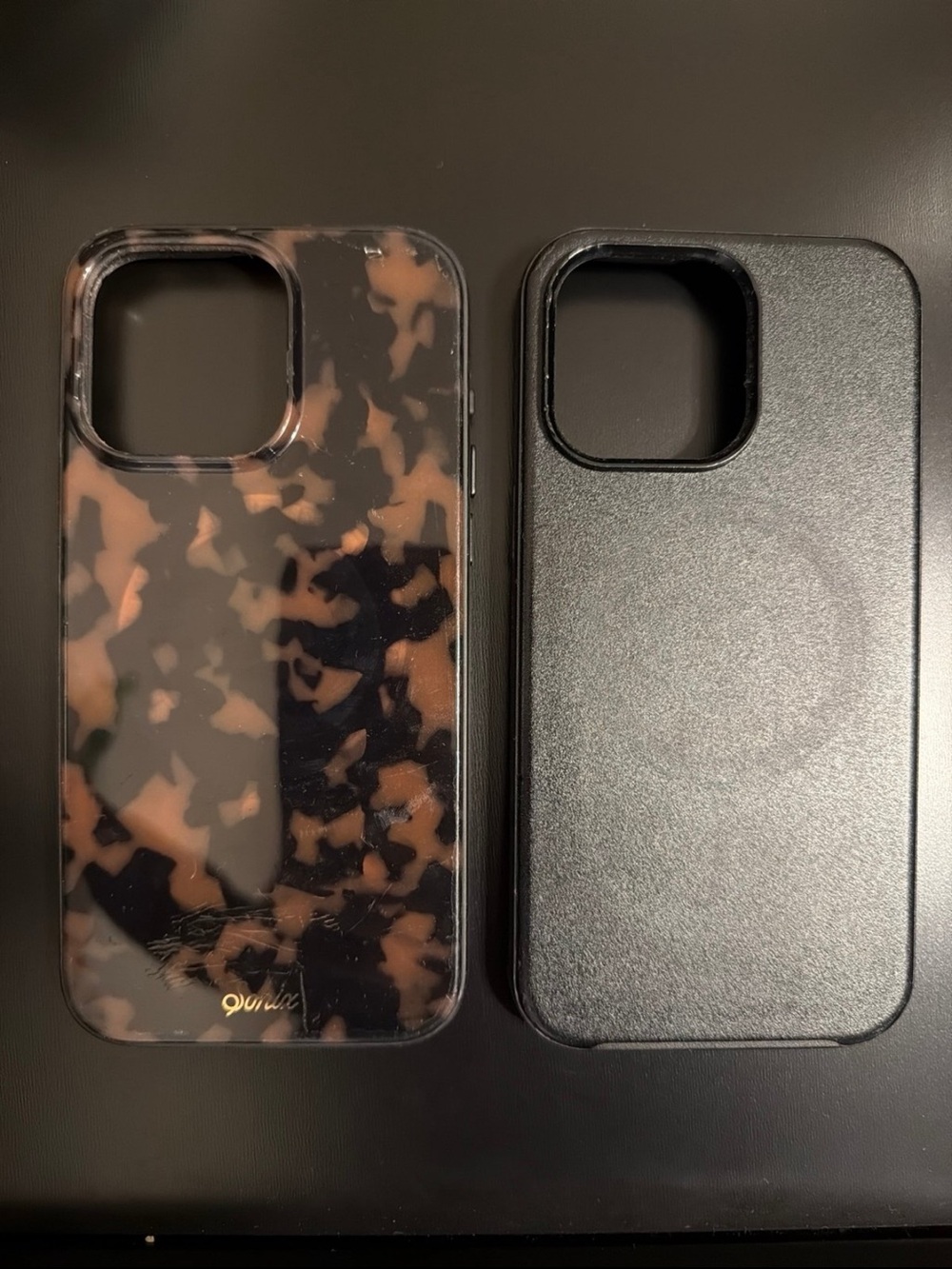 Black and Brown Tortoiseshell Phone Case for iPhone 15 Pro Max